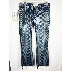Free People Bali Mantra Jeans Women's 26 Denim Hippie Festival Bell Bottom Flare